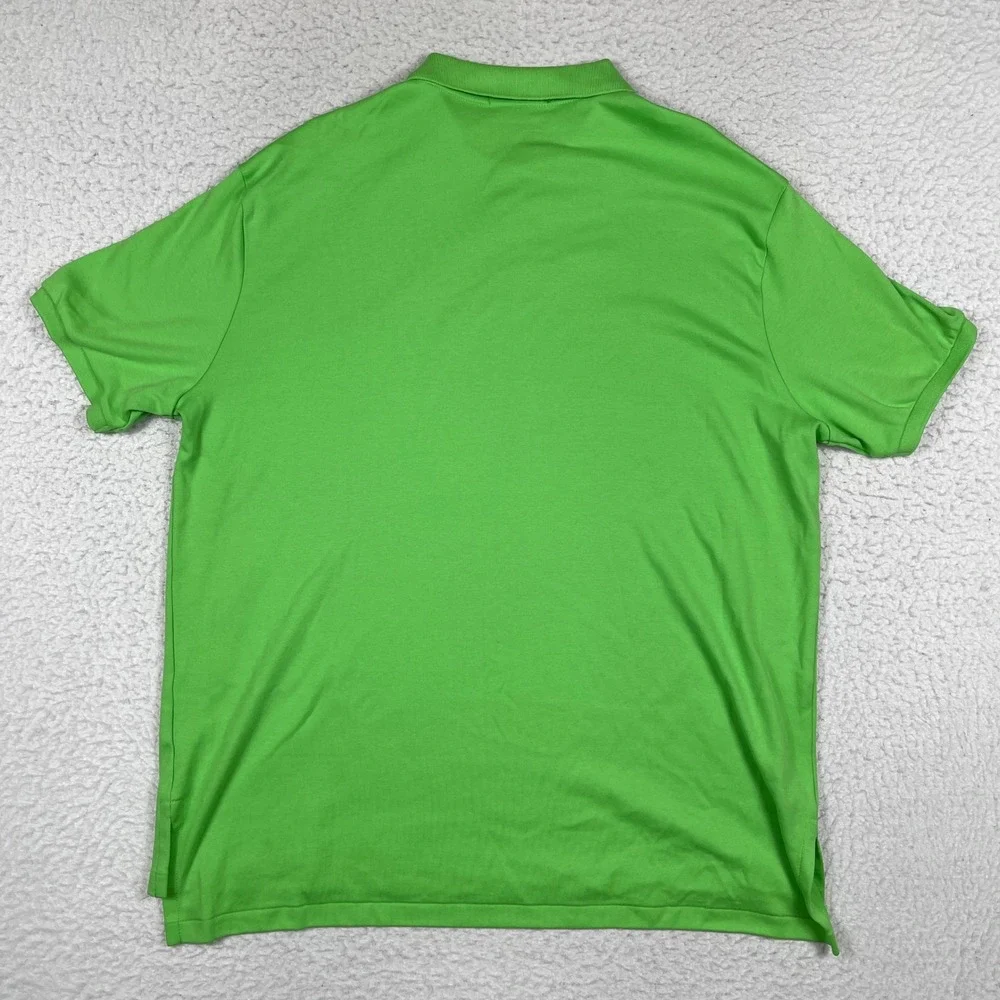 Polo Ralph Lauren Polo Shirt Mens XXL Green Pink Pony Interlock Knit New
